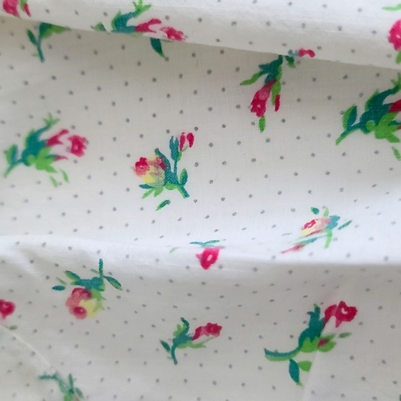 Vintage 1940s Handmade Floral Half Apron - Picture 2 of 4